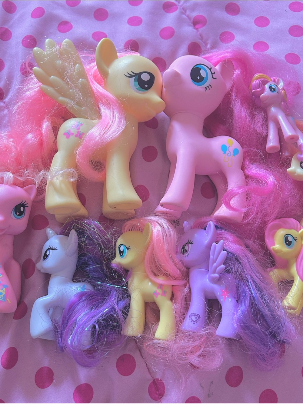 My Little Pony Pink & Yellow Brushable Mane Figure Set